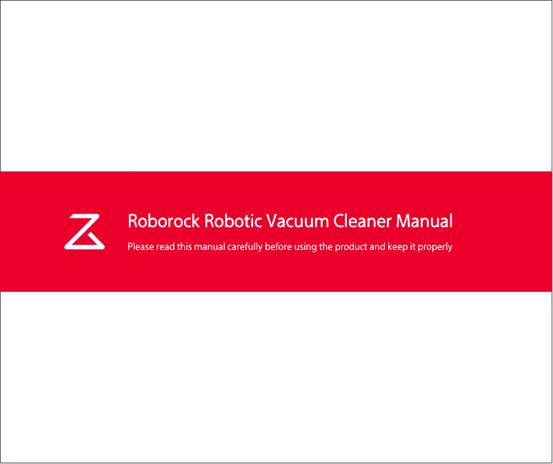 Page n°1 - Manuel utilisateur Roborock S5