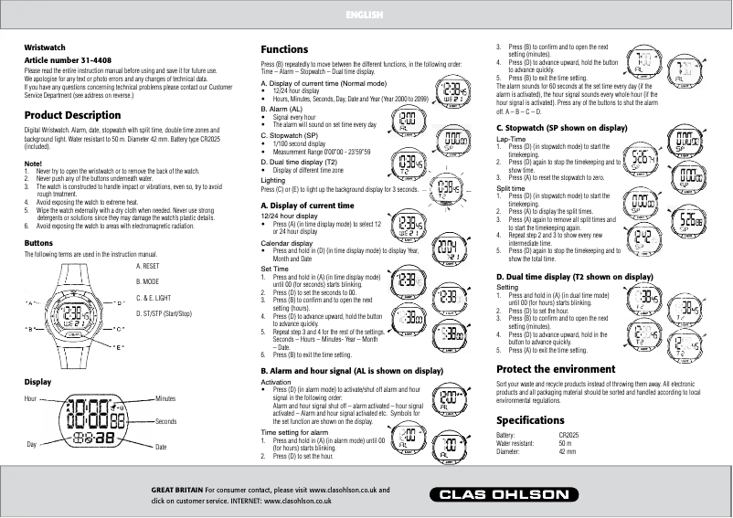 Image de la première page du manuel de l'appareil 31-4408