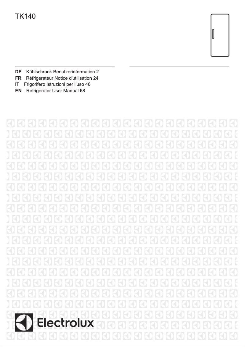 Page 1 de la notice Manuel utilisateur Electrolux TK140