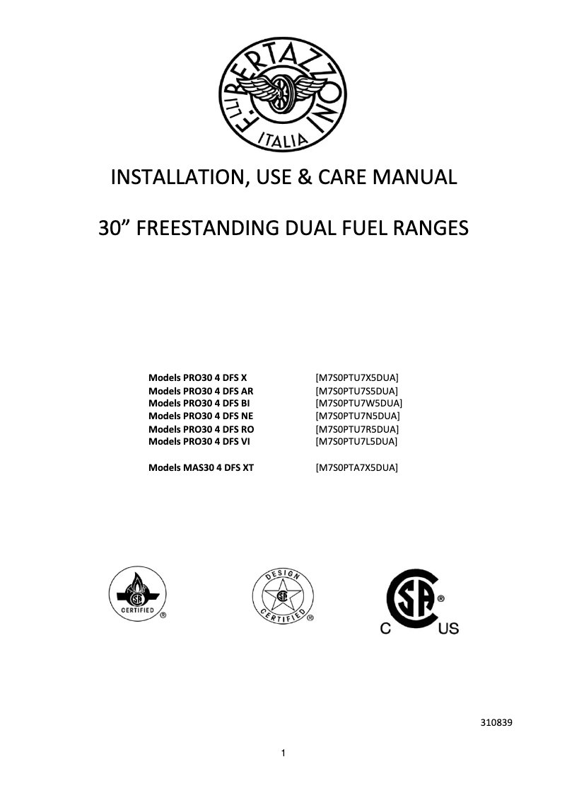 Image de la première page du manuel de l'appareil PRO30 4 DFS X