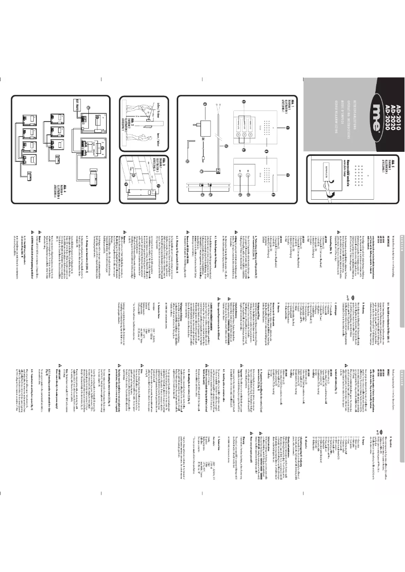 Page 1 de la notice Manuel utilisateur m-e AD-2020