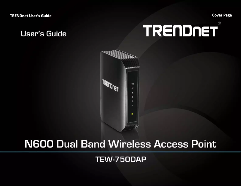 Page 1 de la notice Manuel utilisateur TRENDnet TEW-750DAP