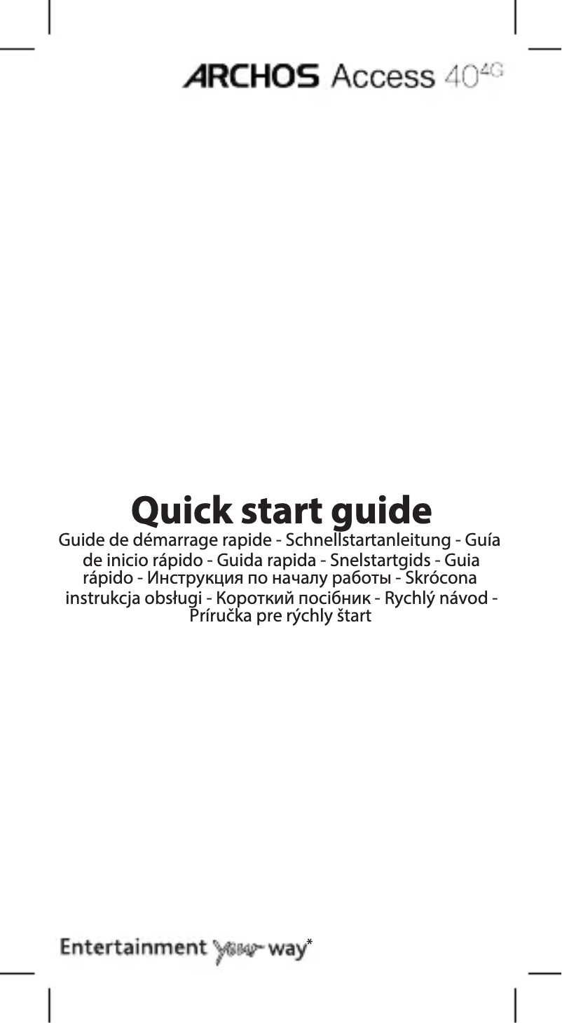 Image de la première page du manuel de l'appareil Access 40