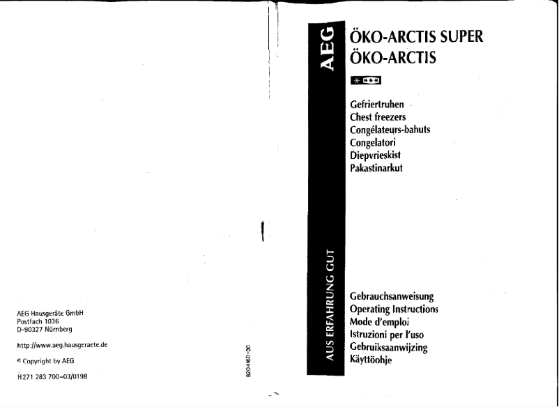 Image de la première page du manuel de l'appareil A2371GT