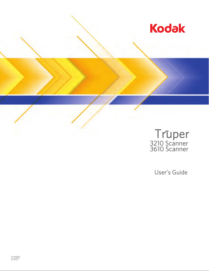 Page 1 de la notice Manuel utilisateur Kodak Truper 3210