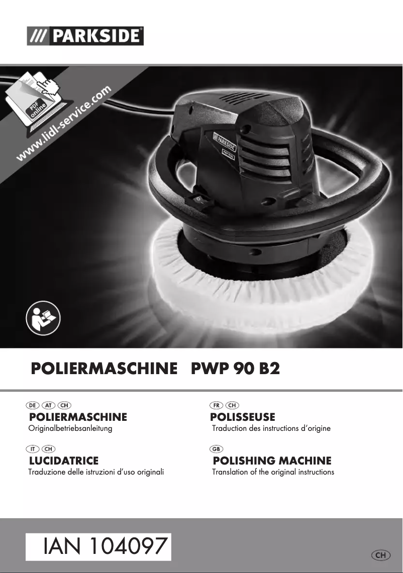 Page 1 de la notice Manuel utilisateur Parkside PWP 90 B2