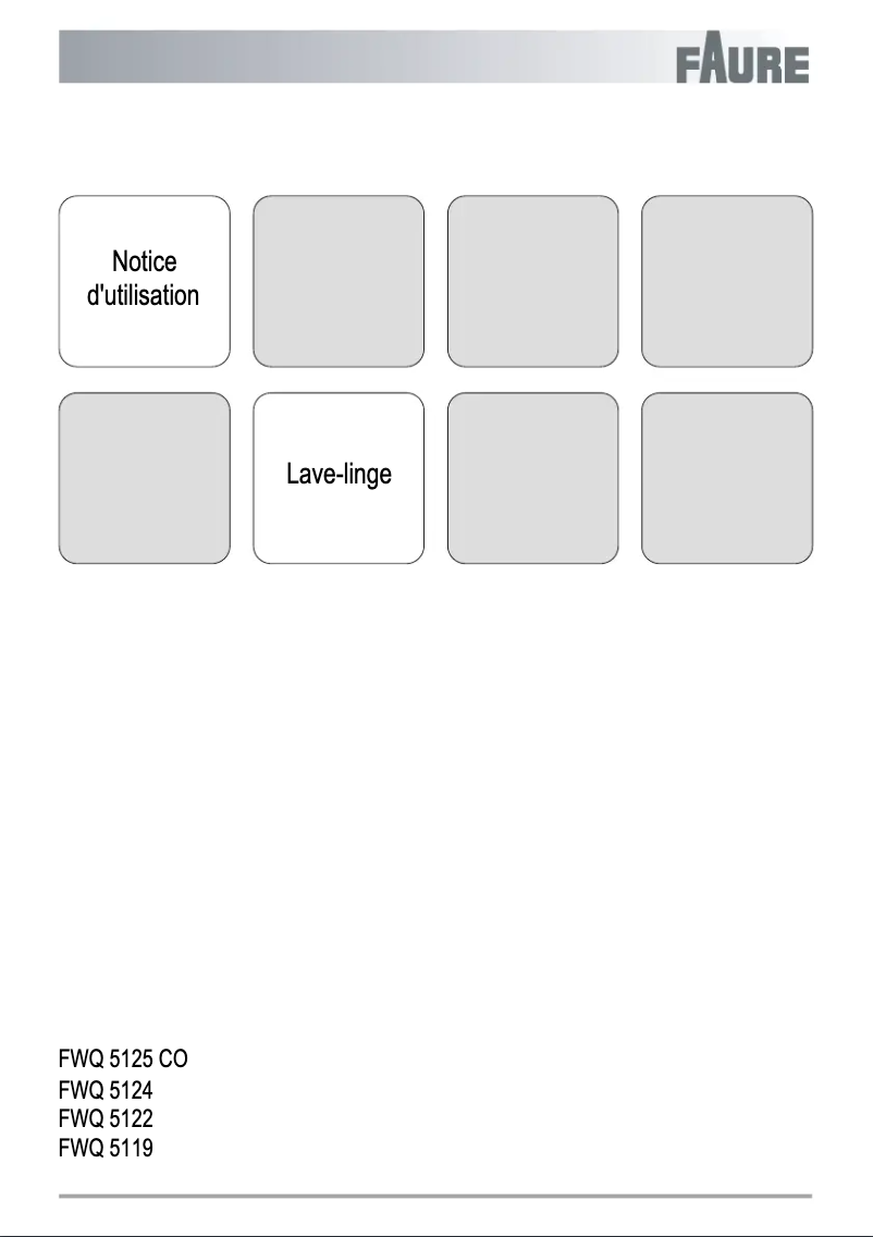 Page 1 de la notice Manuel utilisateur Faure FWQ5125CO