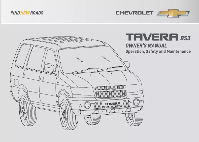 Page 1 de la notice Manuel utilisateur Chevrolet Tavera BS III (2014)