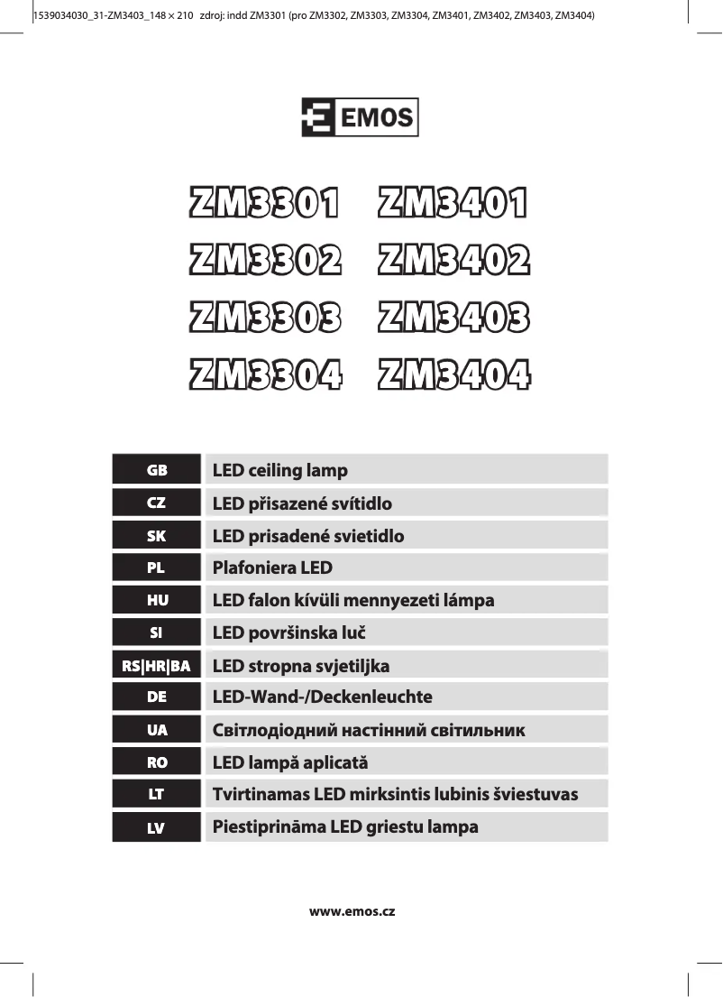 Page n°1 - Manuel utilisateur Emos ZM3403
