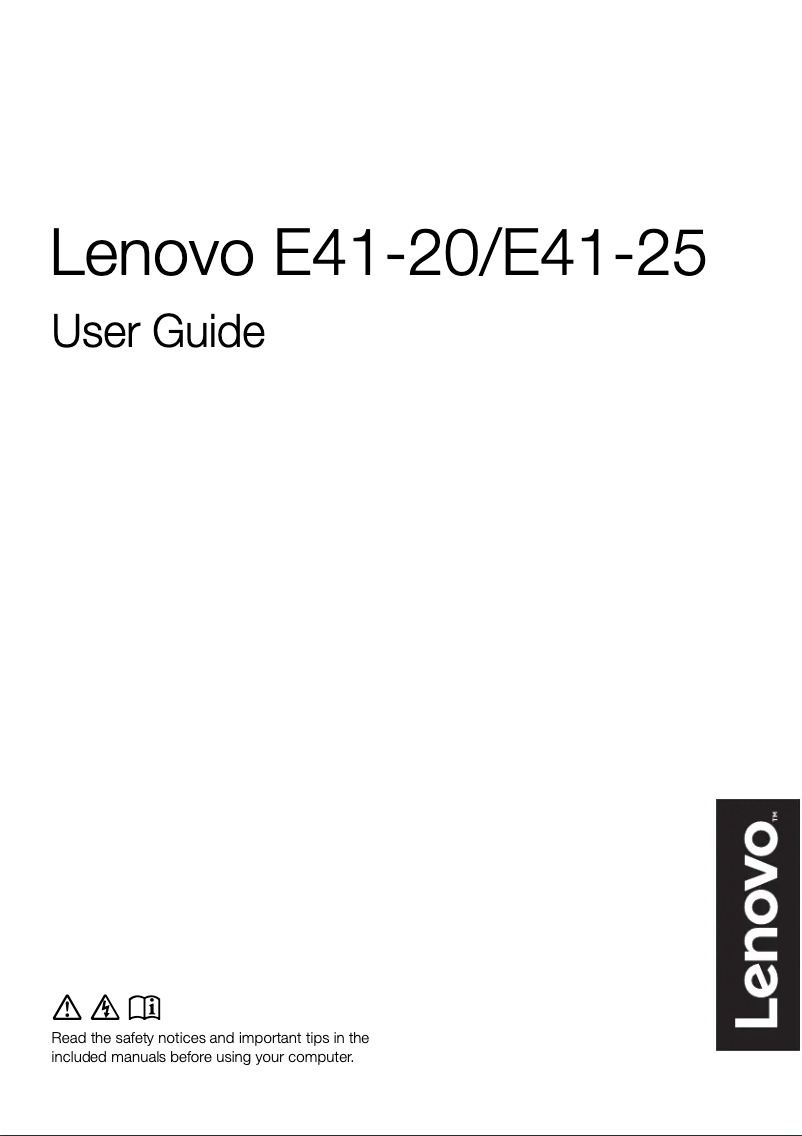 Page n°1 - Manuel utilisateur Lenovo E41-20
