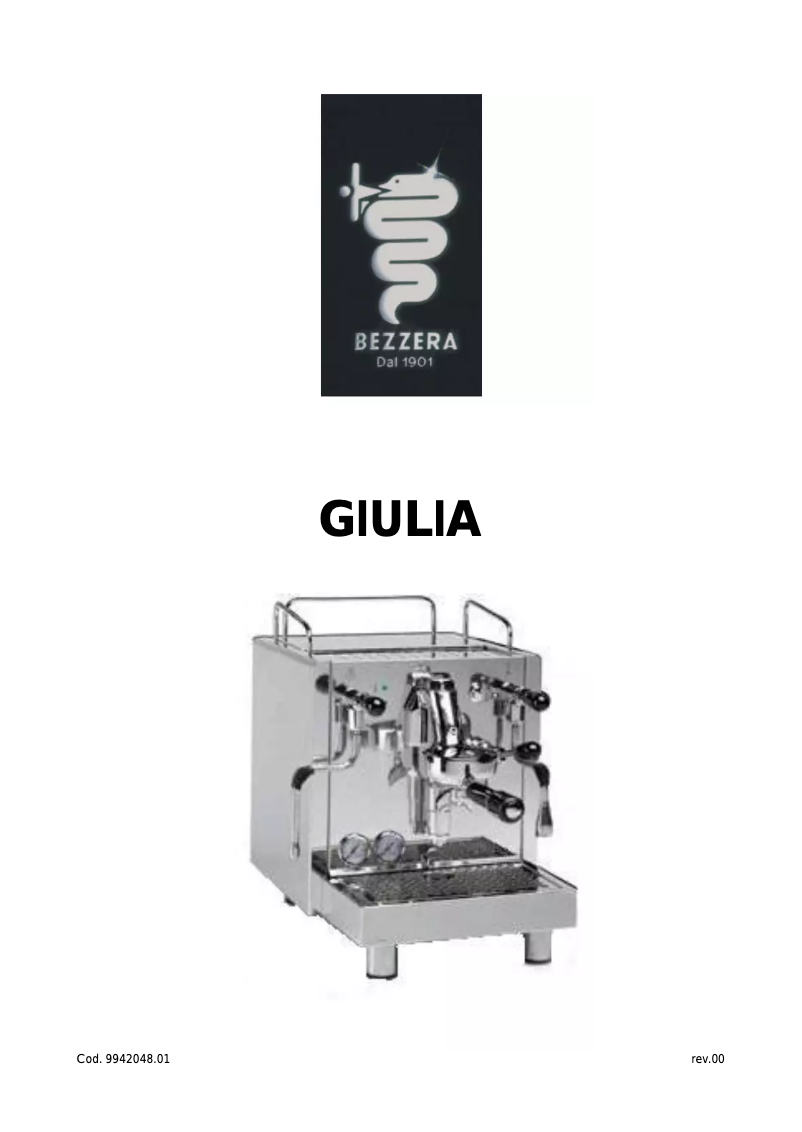 Page n°1 - Manuel utilisateur Bezzera Giulia