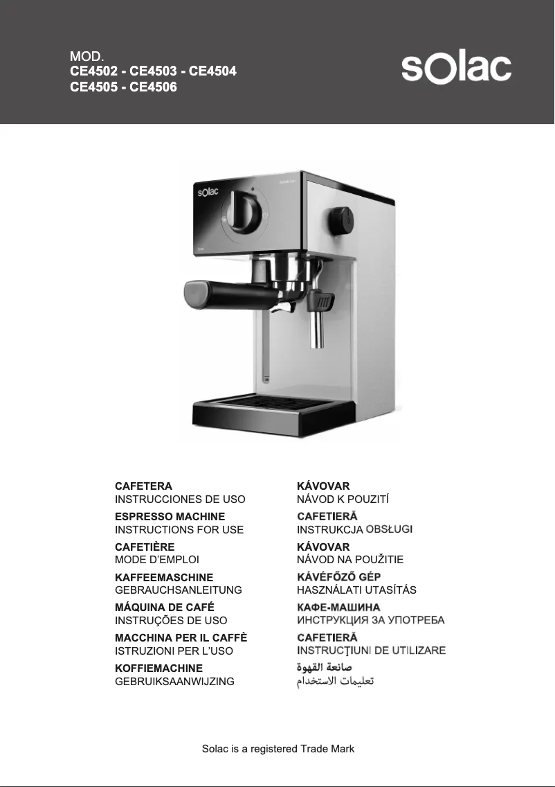 Image de la première page du manuel de l'appareil Squissita Easy CE4503