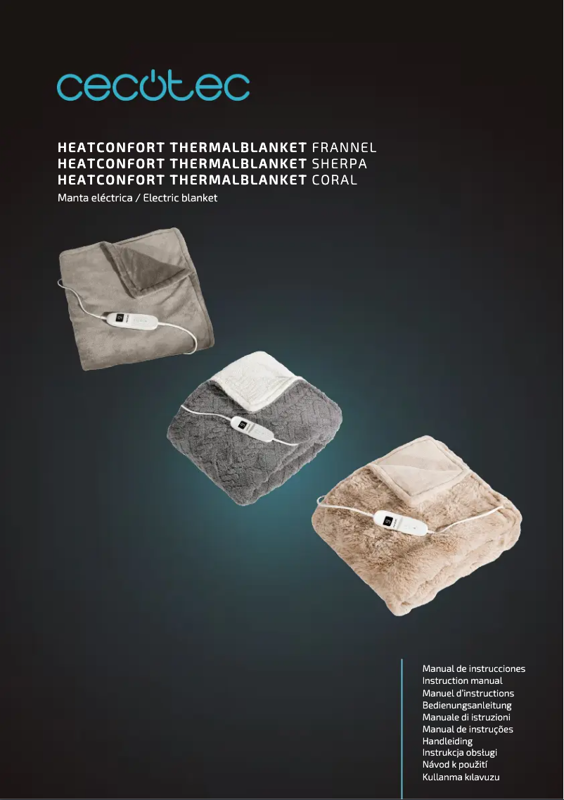 Page n°1 - Manuel utilisateur Cecotec HeatConfort ThermalBlanket Frannel