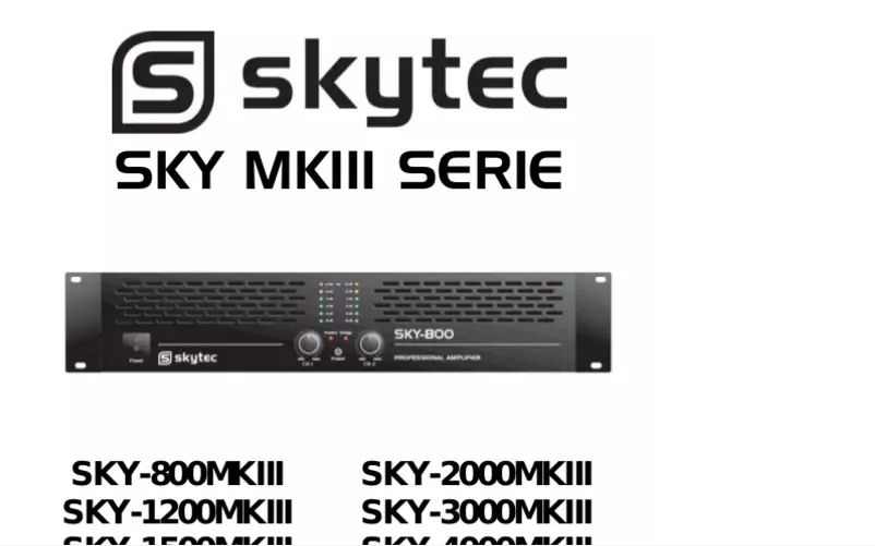 Page 1 de la notice Manuel utilisateur Skytec SKY-1500 II