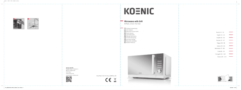 Page 1 de la notice Manuel utilisateur Koenic KMWG 2322-42 DW