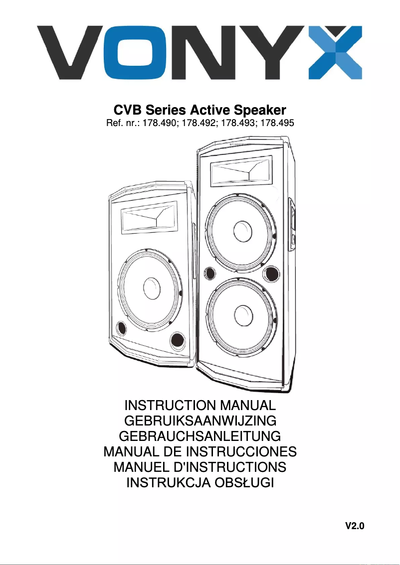 Page n°1 - Manuel utilisateur Vonyx CVB12