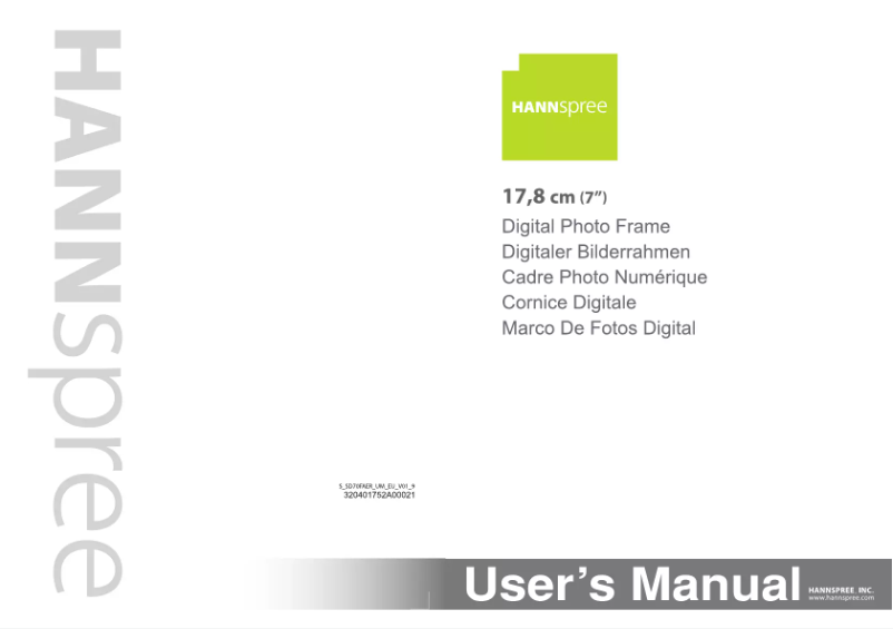 Image de la première page du manuel de l'appareil SD70FAER