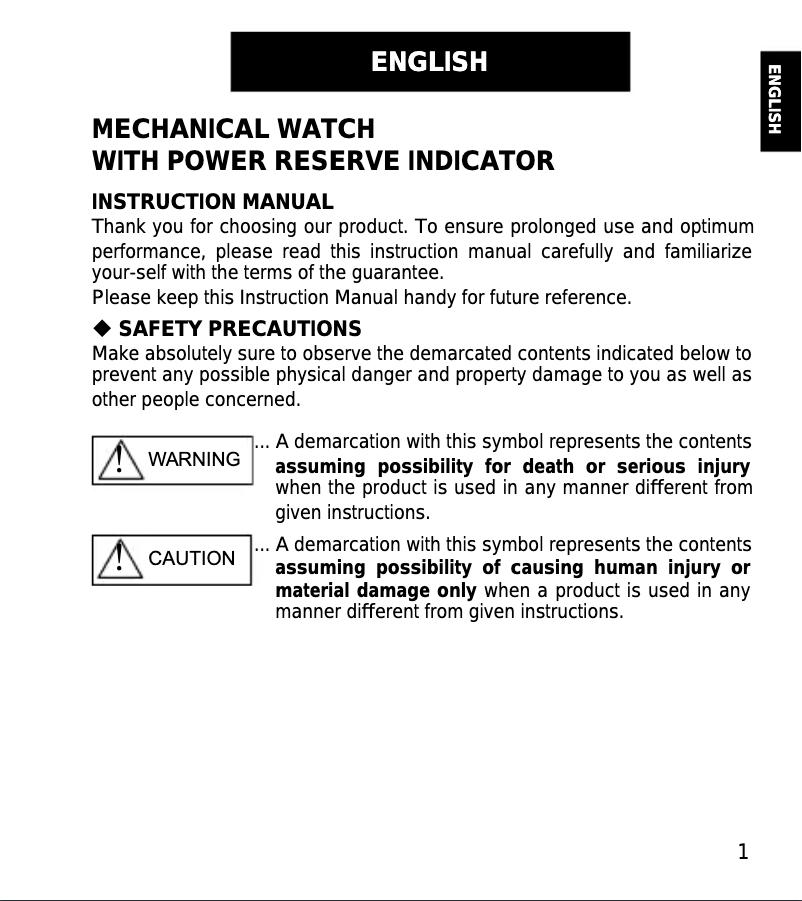 Page 1 de la notice Manuel utilisateur ORIENT Sports FM03004B