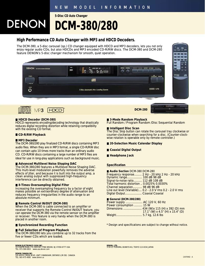 Image de la première page du manuel de l'appareil DCM-380