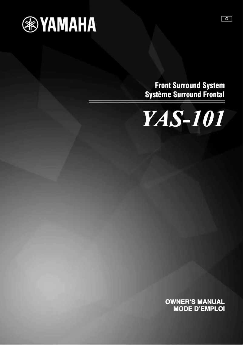Page 1 de la notice Manuel utilisateur Yamaha YAS-101