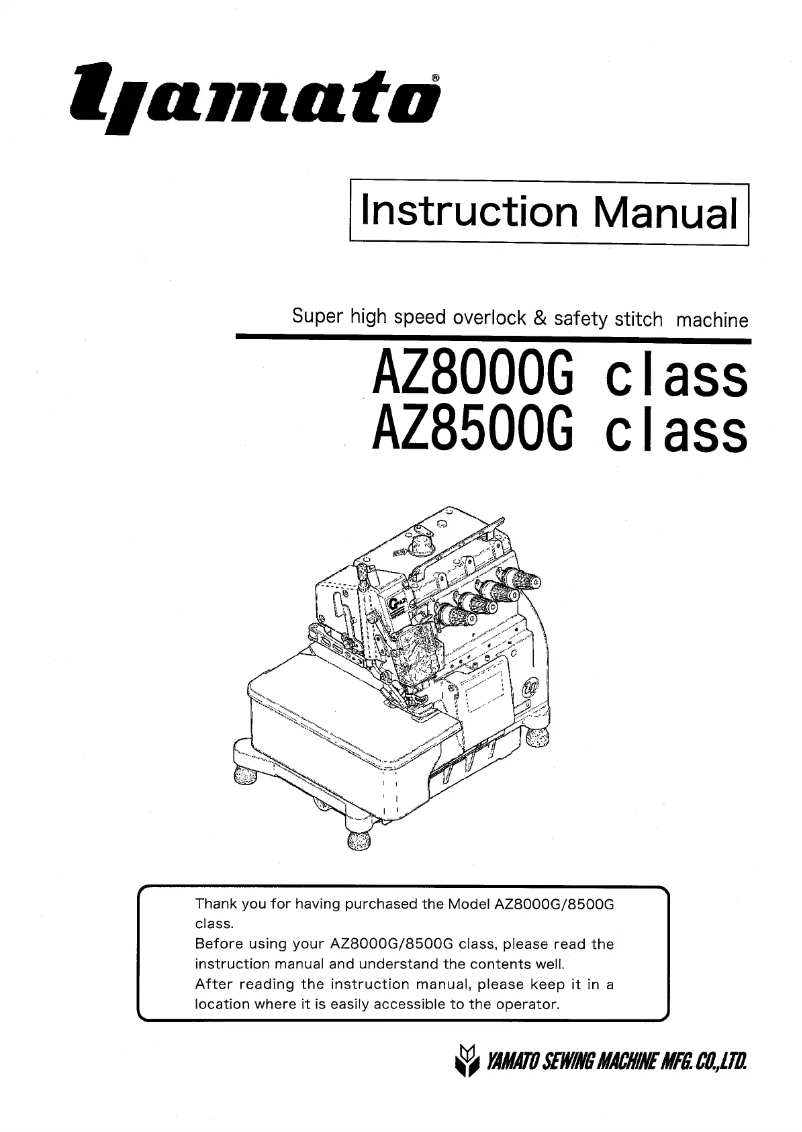 Página 1 del manual Manual de usuario Yamato AZ8000G class