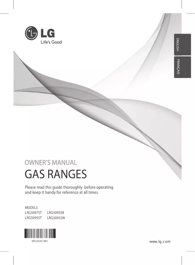 Page 1 de la notice Manuel utilisateur LG LDG3036ST