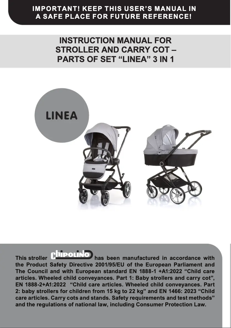 Image de la première page du manuel de l'appareil Linea 3 in 1