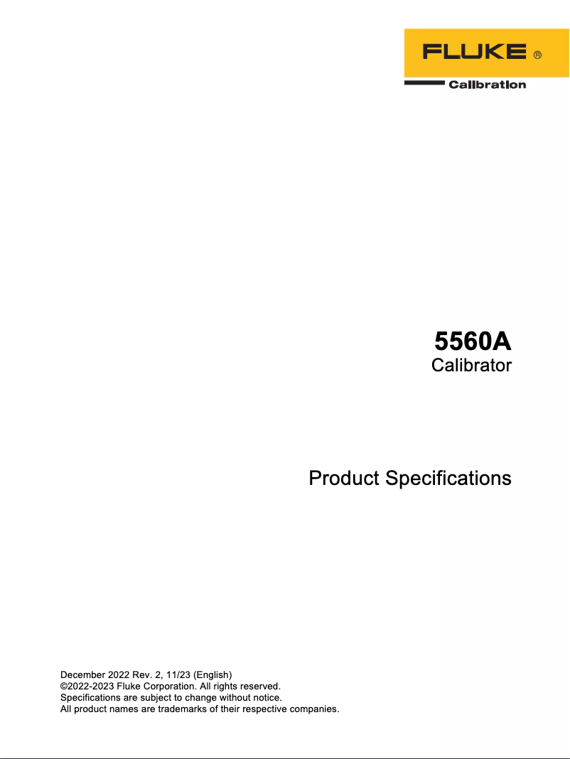 Image de la première page du manuel de l'appareil 5550A