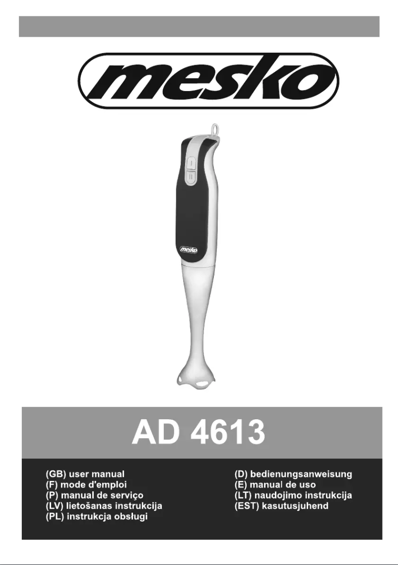 Page 1 de la notice Manuel utilisateur Mesko MS 4613