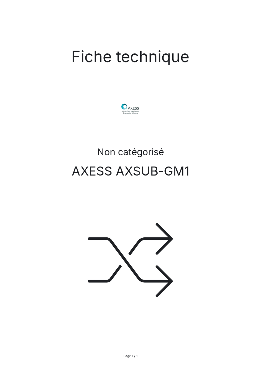Page n°1 - Fiche technique AXESS AXSUB-GM1