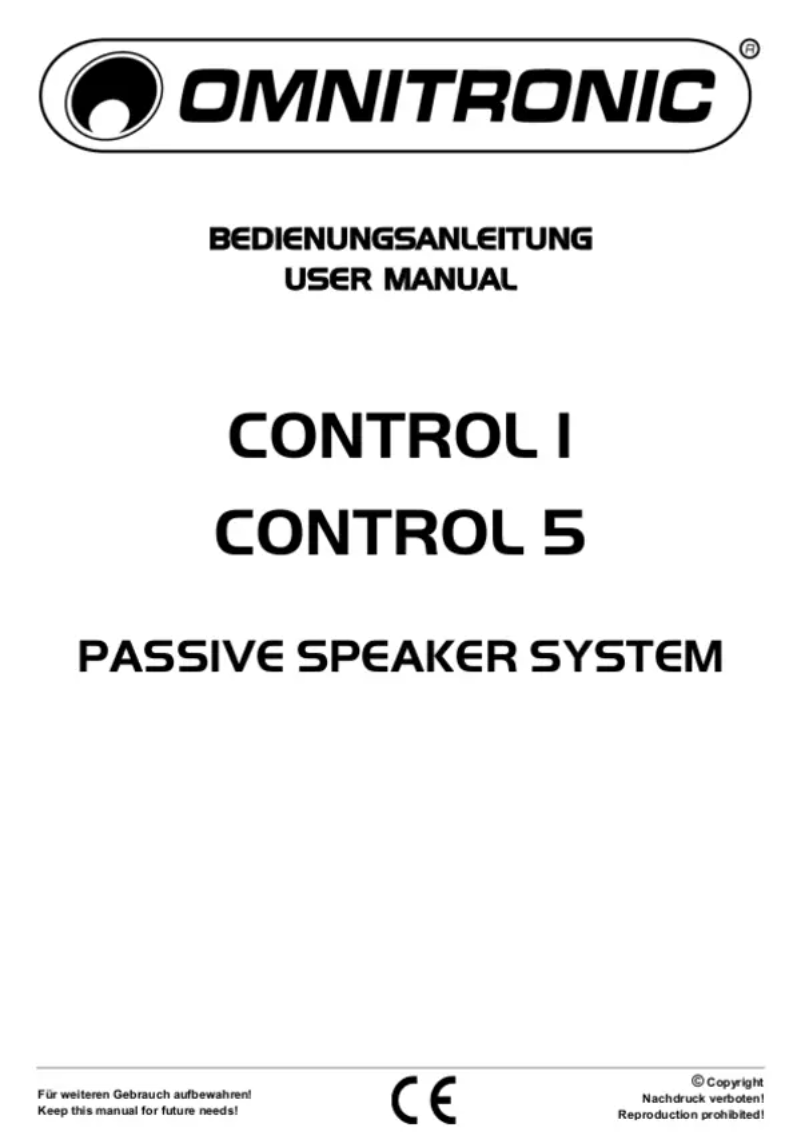 Image de la première page du manuel de l'appareil Control 1