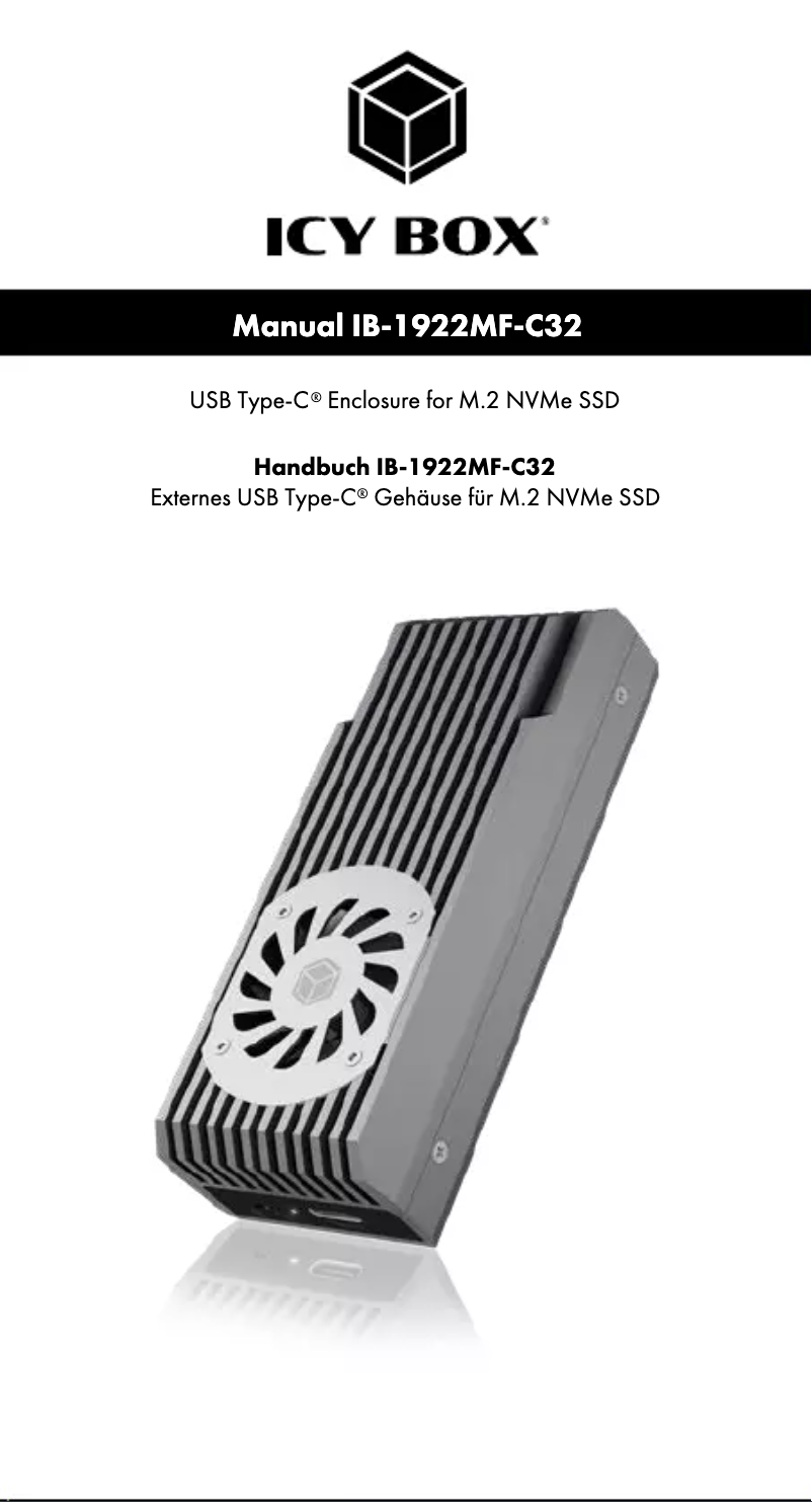 Page 1 de la notice Mode d'emploi Icy Box IB-1922MF-C32