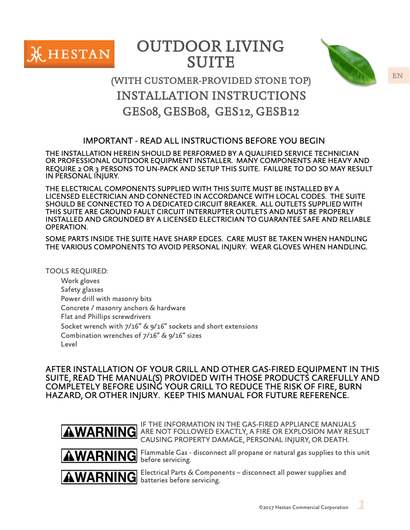 Image de la première page du manuel de l'appareil GESB08