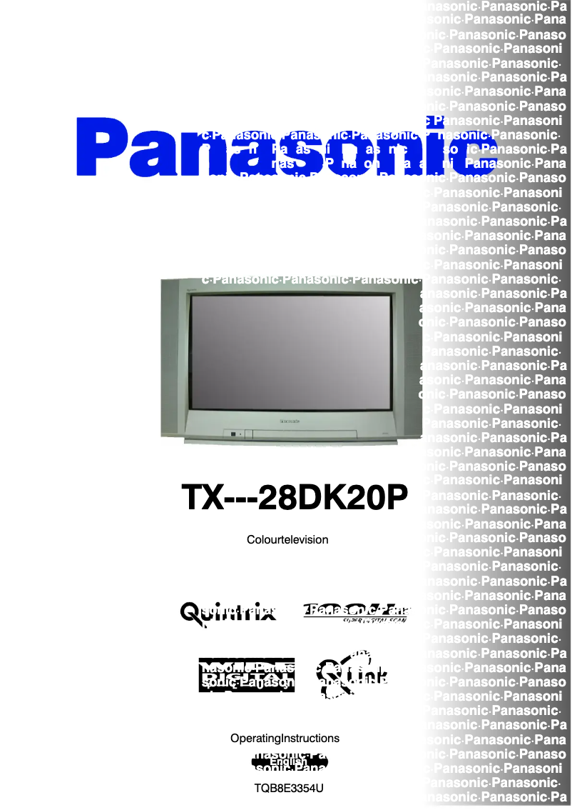 Imagen de la primera página del manual del dispositivo TX-28DK20P