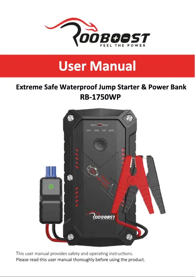 Image de la première page du manuel de l'appareil RB-1750WP