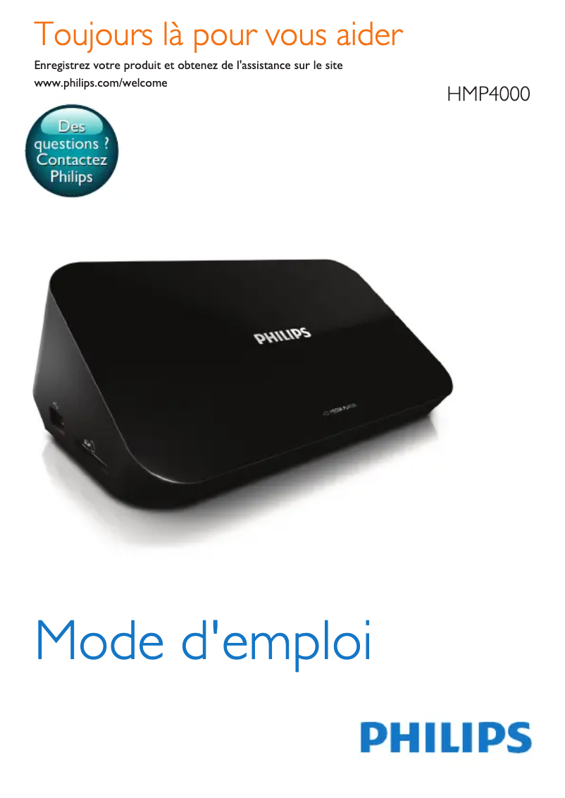 Page 1 de la notice Manuel utilisateur Philips HMP4000