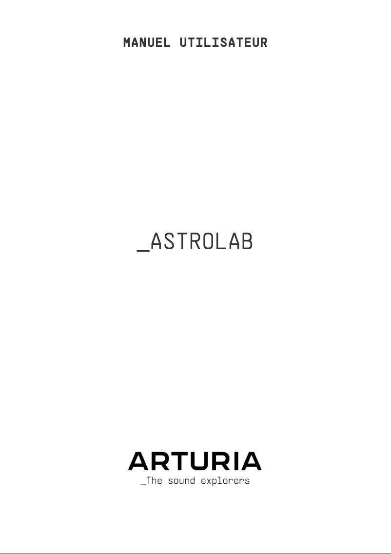 Image de la première page du manuel de l'appareil AstroLab