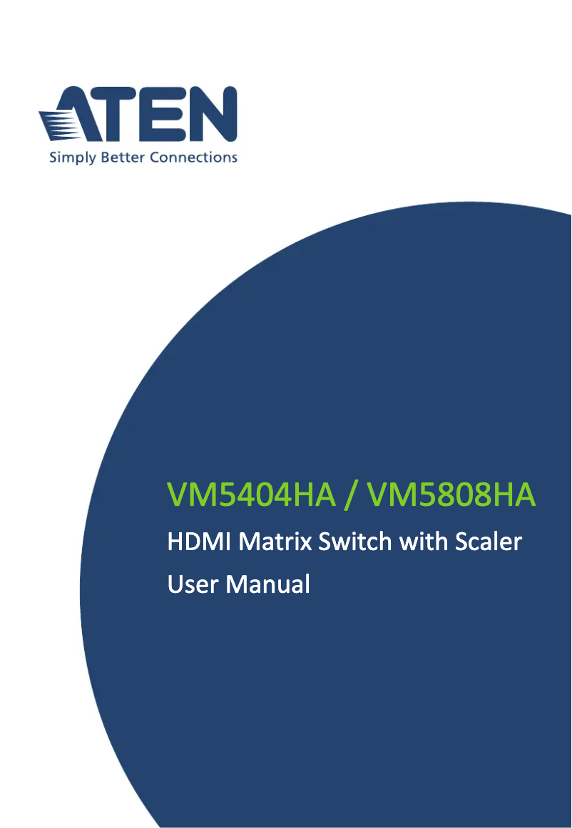 Page n°1 - Manuel utilisateur ATen VM5808HA