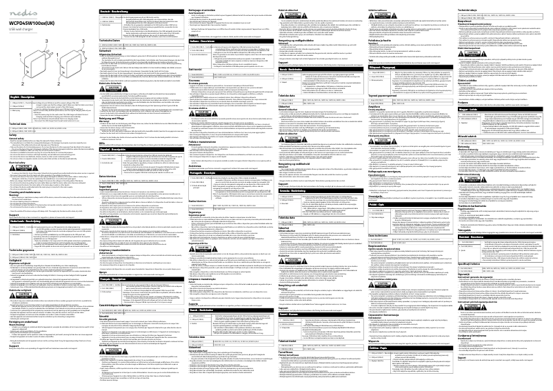 Page 1 de la notice Manuel utilisateur Nedis WCPD45W100WT