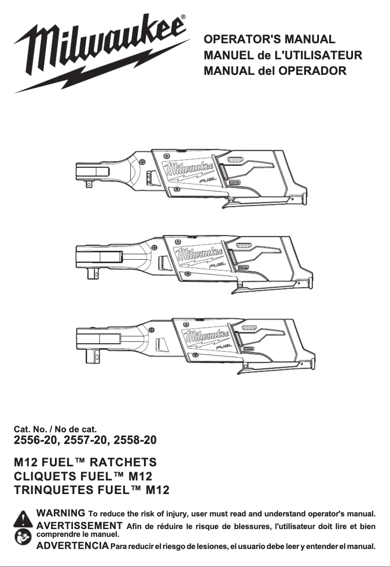 Página 1 del manual Manual de usuario Milwaukee M12 Fuel 2557-22