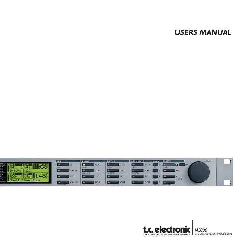 Image de la première page du manuel de l'appareil M3000