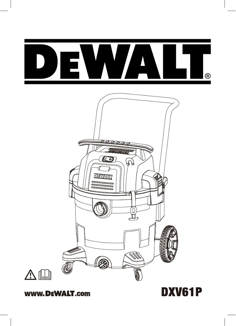 Page 1 de la notice Manuel utilisateur DeWalt DXV61P