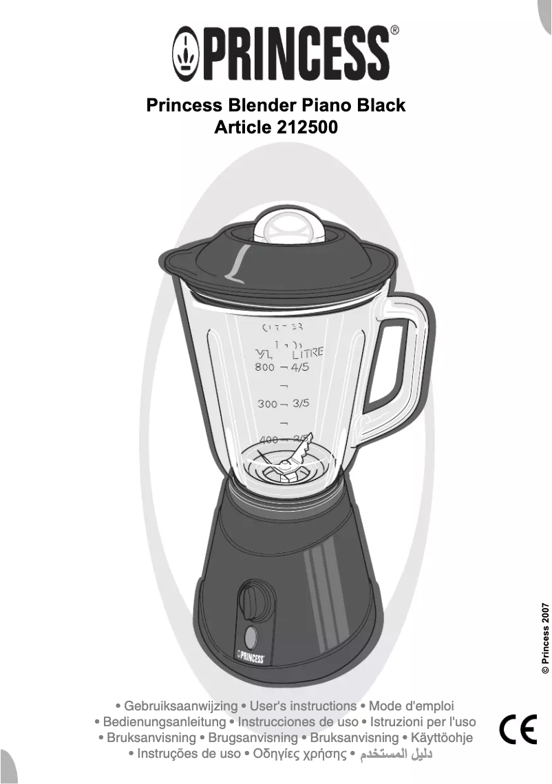 Page 1 de la notice Manuel utilisateur Princess Piano Black 212500