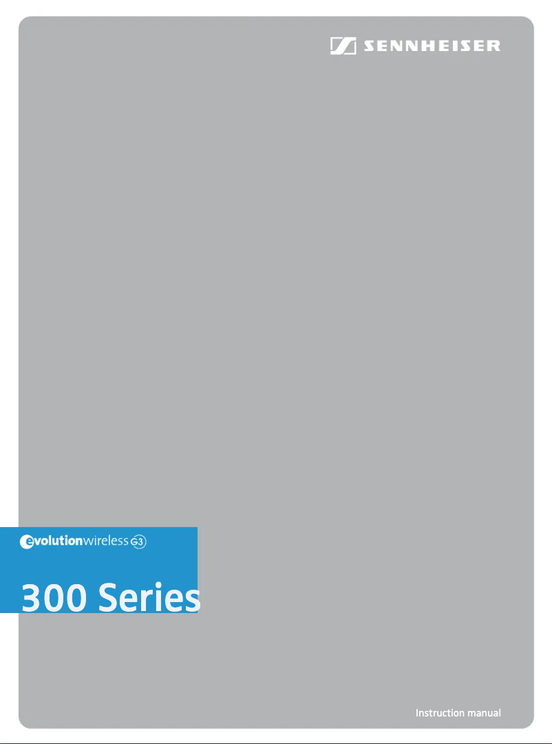 Page n°1 - Manuel utilisateur Sennheiser EW 352 G3-A-EU