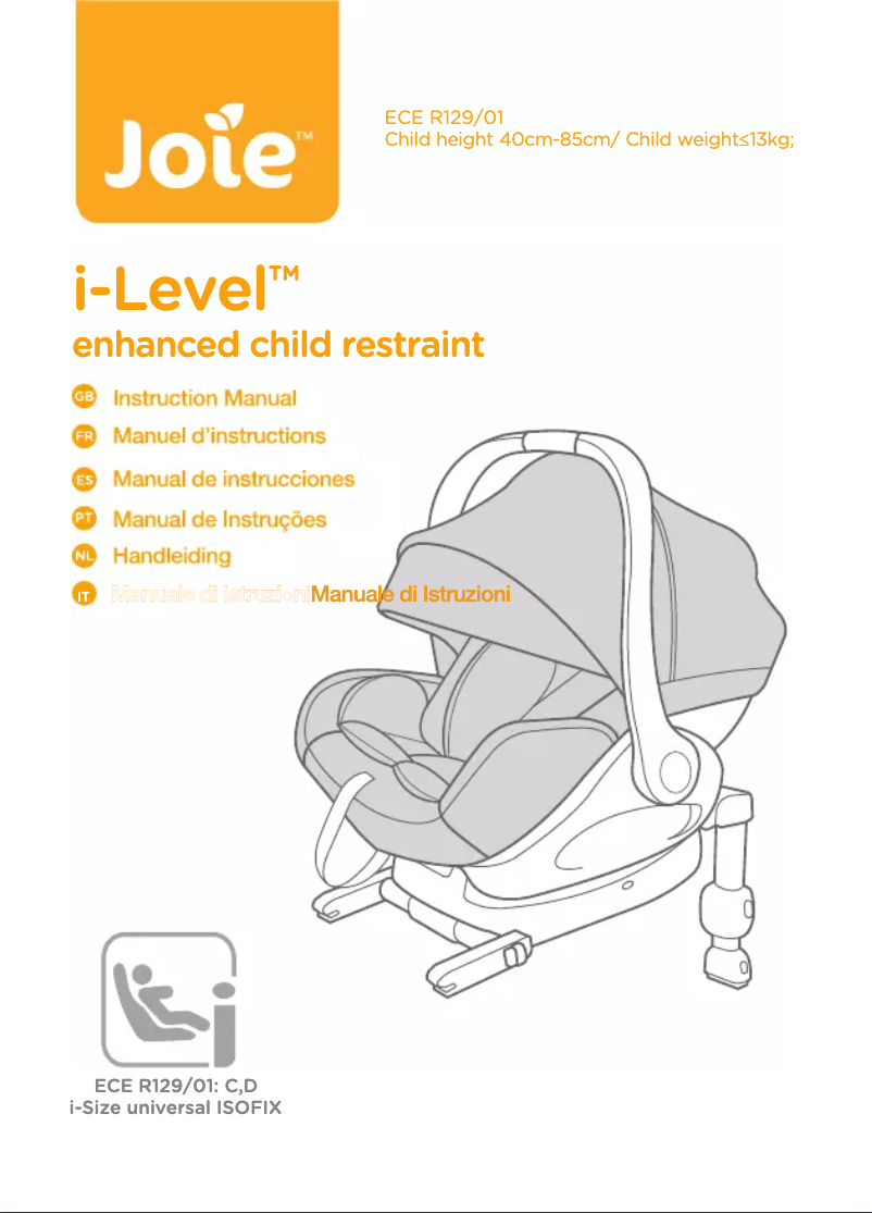 Page 1 de la notice Manuel utilisateur Joie i-Level
