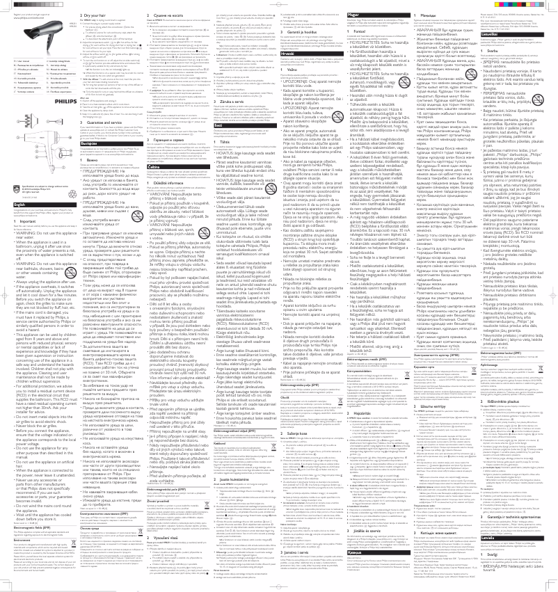 Page 1 de la notice Manuel utilisateur Philips DryCare Advanced HP8251