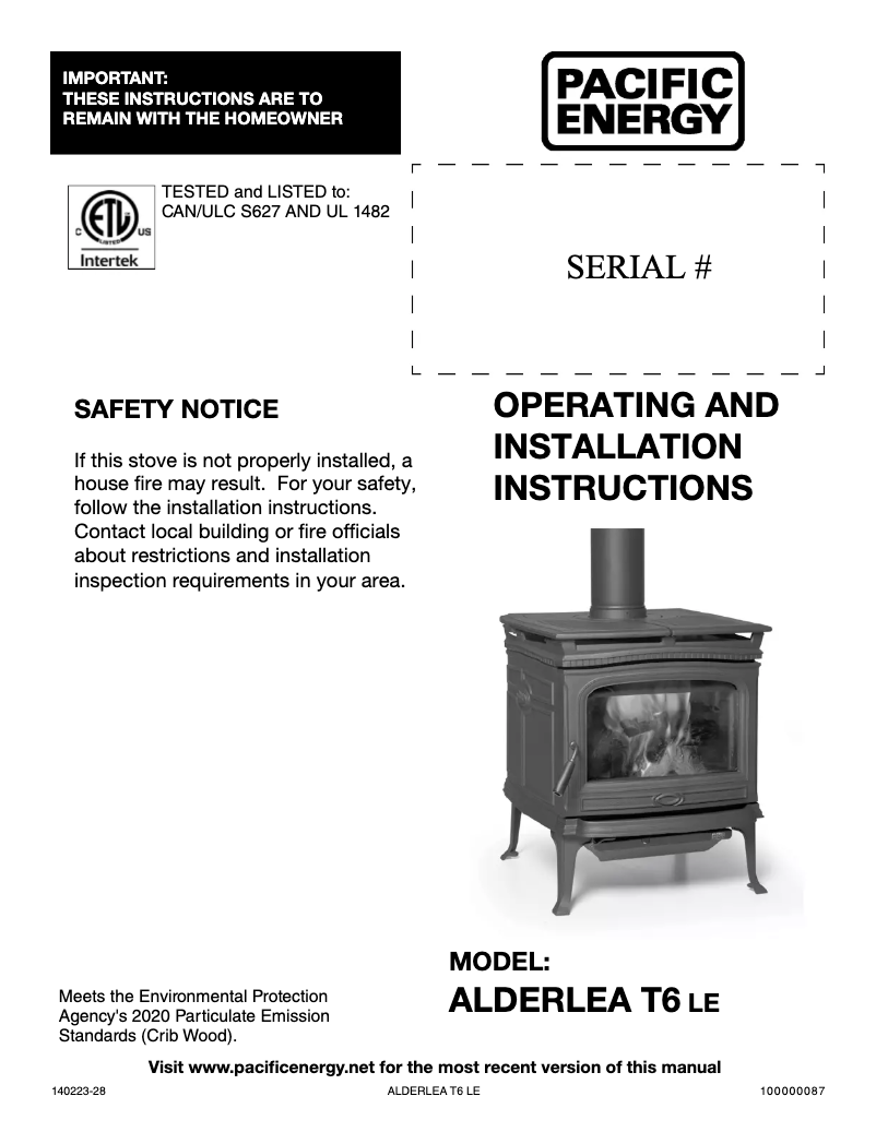 Image de la première page du manuel de l'appareil Alderlea T6 LE