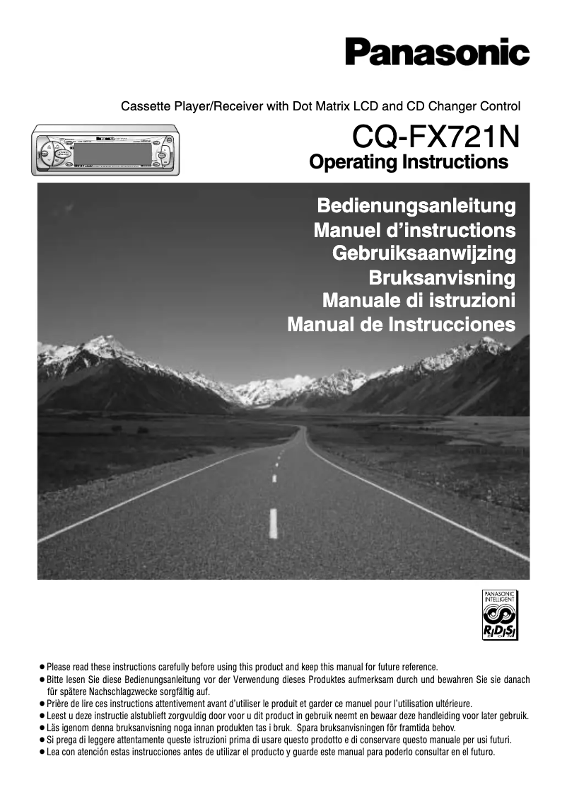 Image de la première page du manuel de l'appareil CQ-FX721N
