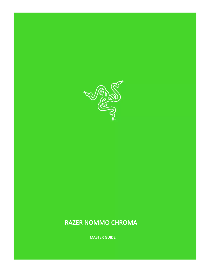 Page 1 de la notice Manuel utilisateur Razer Nommo Chroma