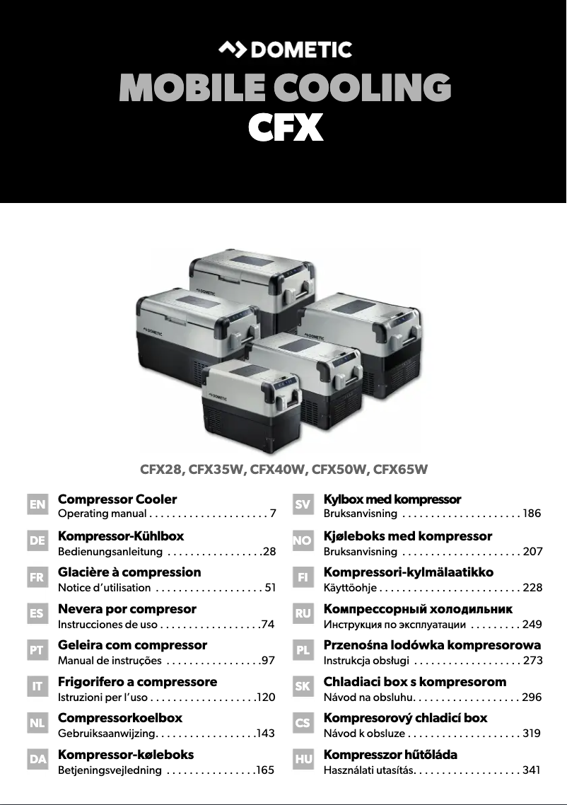 Image de la première page du manuel de l'appareil CoolFreeze CFX 65 W